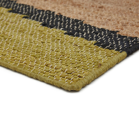 Detail of the woven hemp texture.