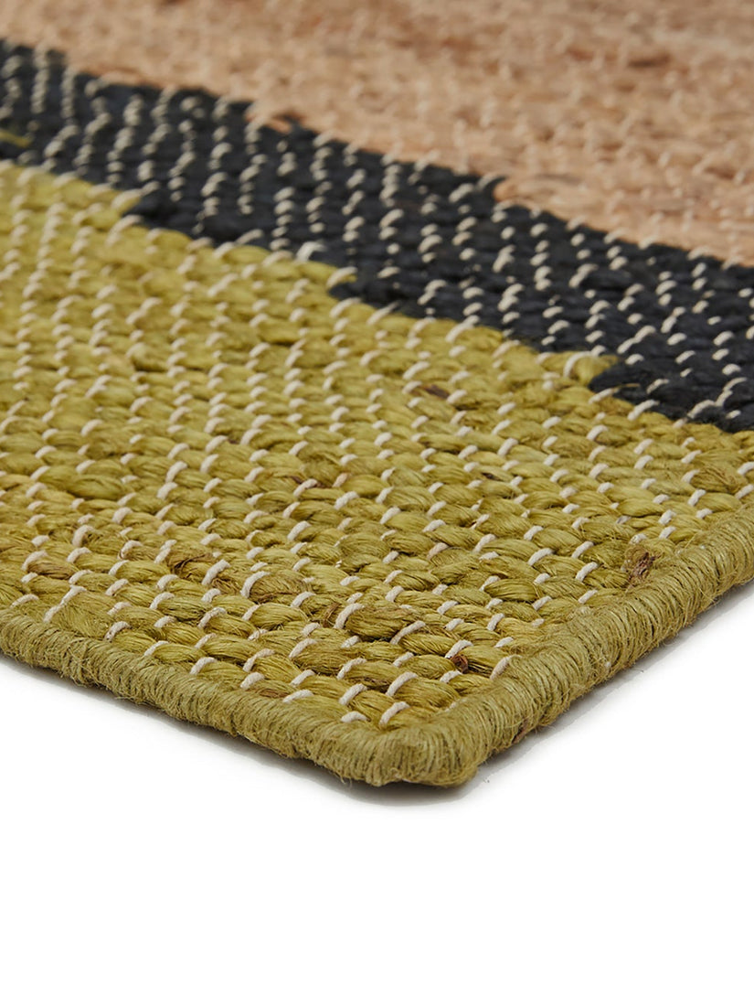 Detail of the woven hemp texture.