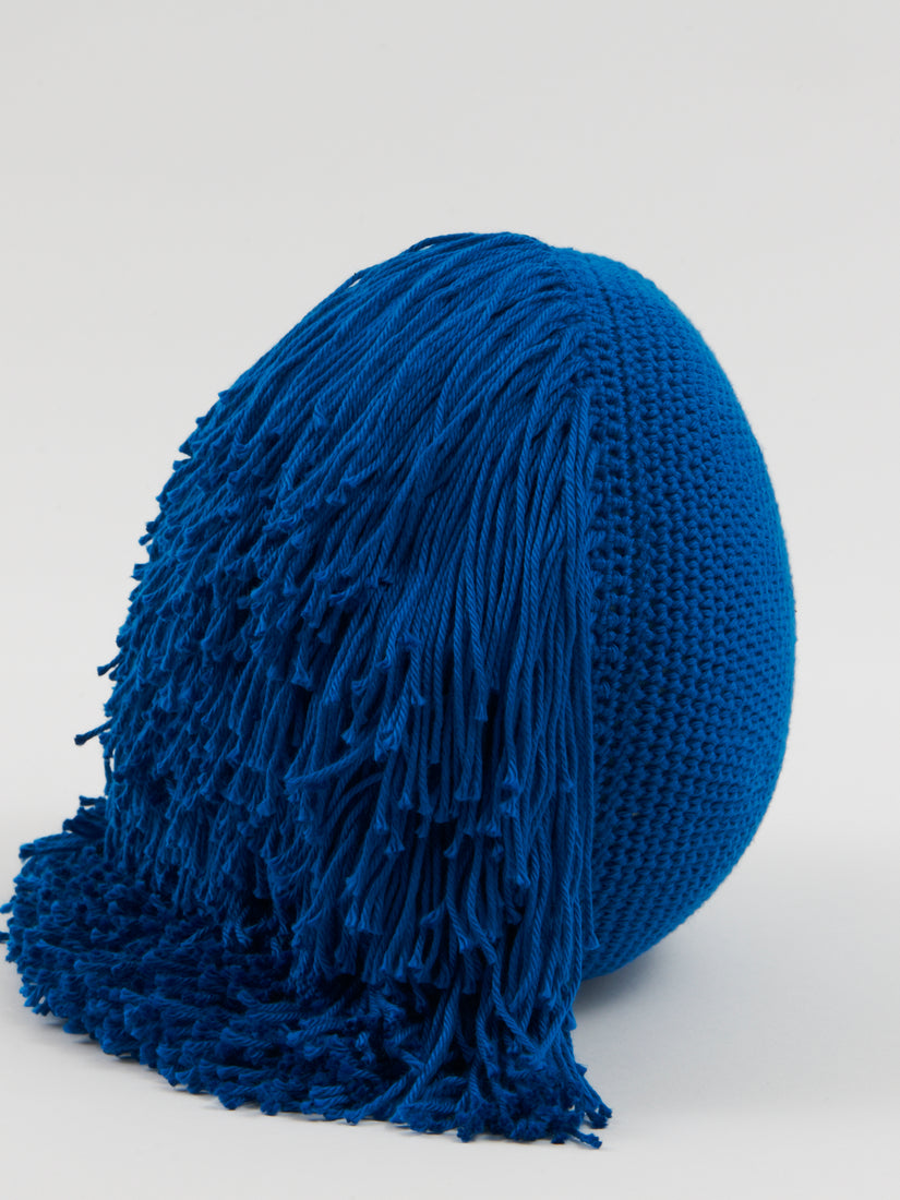 Blue Crochet Pillow by Huldra of Norway.