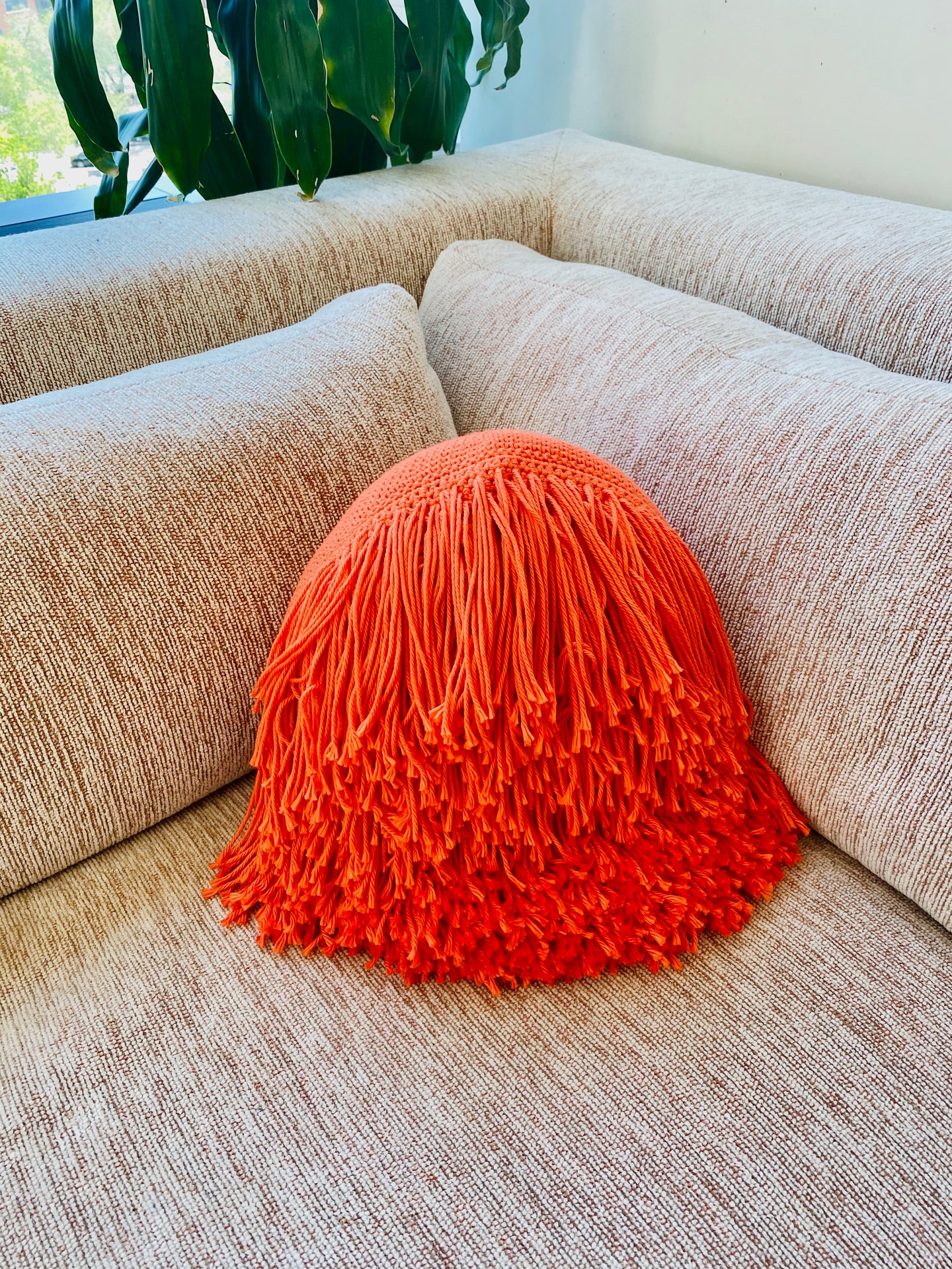 Coral Crochet Pillow by Huldra of Norway.