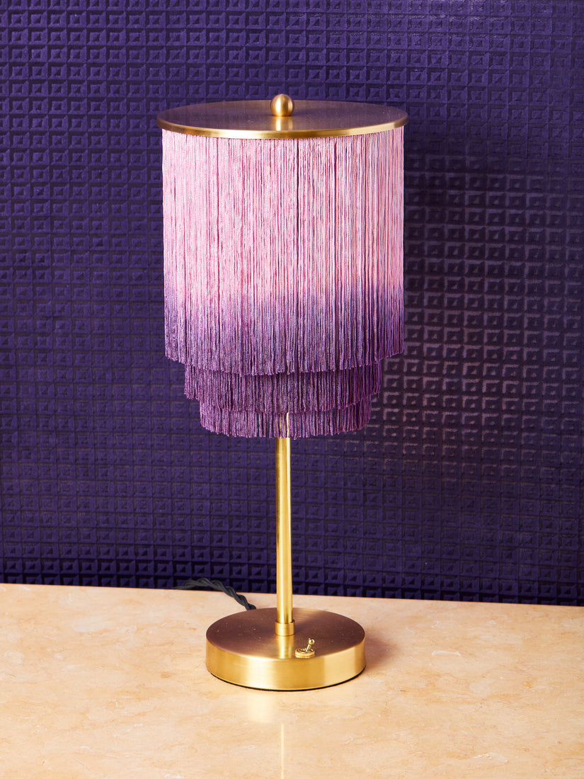 Brass and Fringe Table Lamp
